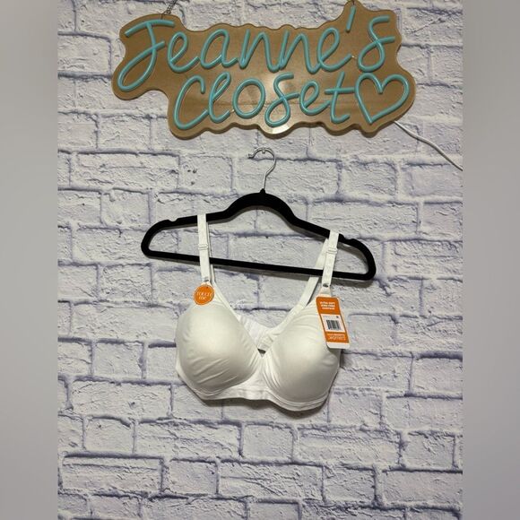 Warners Blissful Benefits Super Soft Wireless Lightly Lined Comfort Bra 38D - Picture 5 of 10